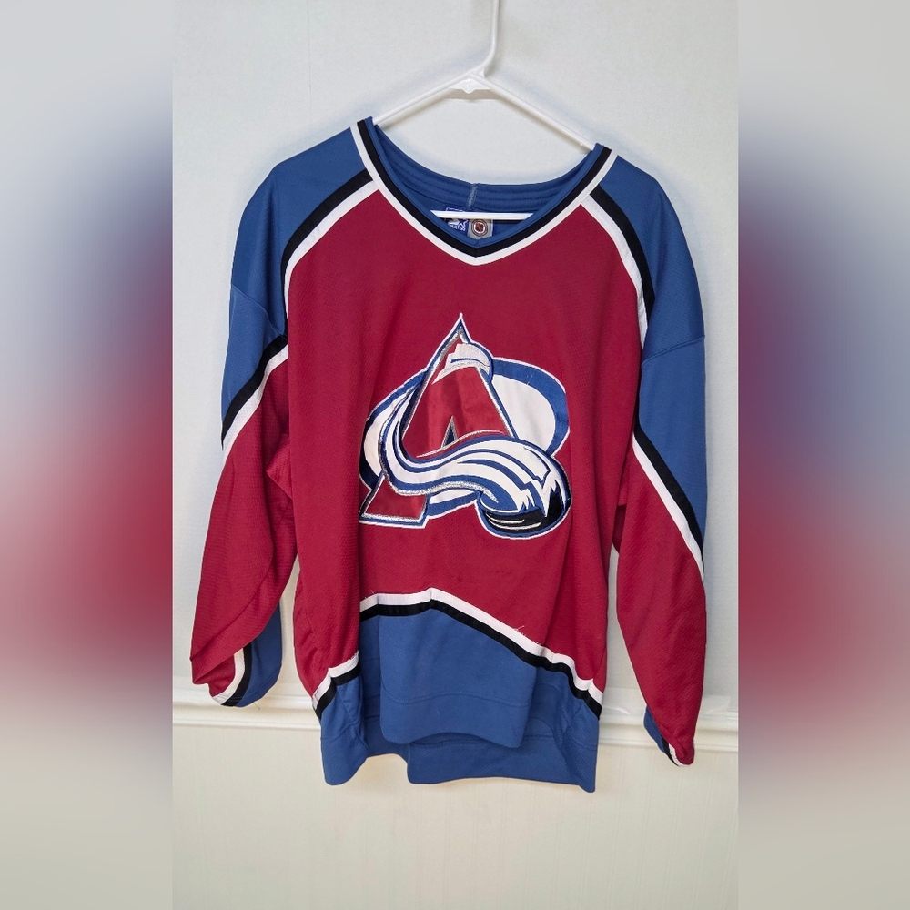 Starter Colorado Avalanche NHL Hockey 90s Jersey Mens Large Yeti Vintage 0122